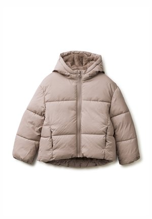 WITH HOOD - Winterjas - beige