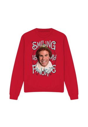 Cotton Soul, ELF SMILING IS MY FAVORITE - Sweatshirt - red