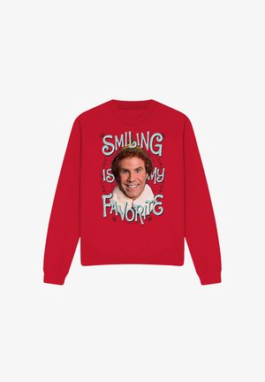 Cotton Soul, ELF SMILING IS MY FAVORITE - Sweatshirt - red