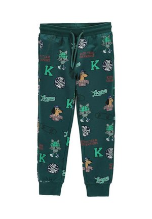 Coccodrillo, KINDERLEGGINGS - Tracksuit bottoms - green