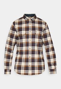 SINGI HEAVY FLANNEL SHIRT M - Marškiniai - chalk white/dark navy