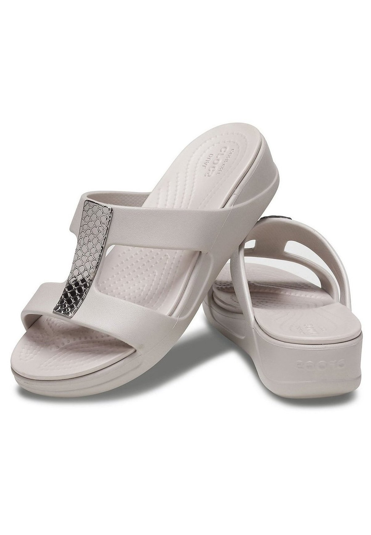 Crocs CROCS BROOKLYN HIGH WEDGE W Beige - Gratis levering | Spartoo.nl ! -  Schoenen Sandalen Dames € 34,50