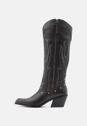 Cowboy/Biker boots - dark brown