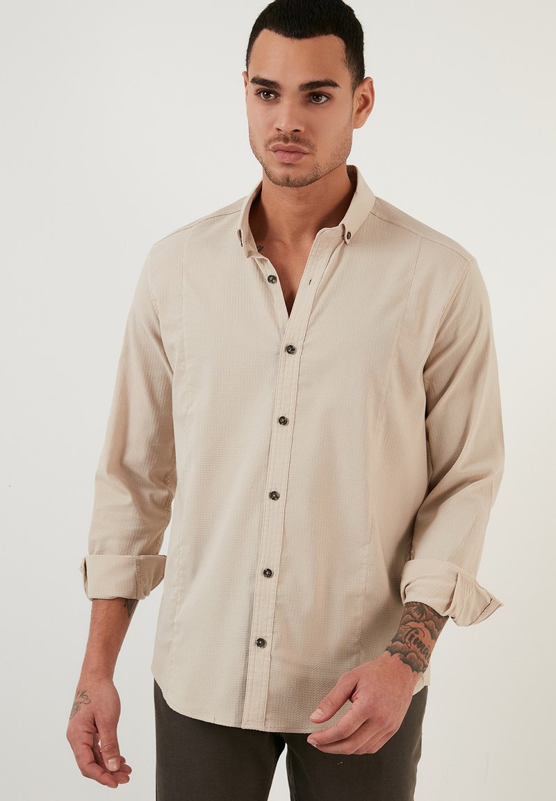 Buratti SLIM FIT - Skjorter - stone