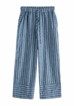 WIDE LEG PULL ON  - Stoffhose - blue stripe