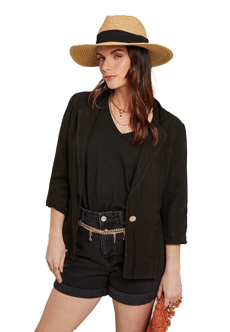 Le Monde du Lin Blazer zwart Le Monde du Lin Blazer zwart