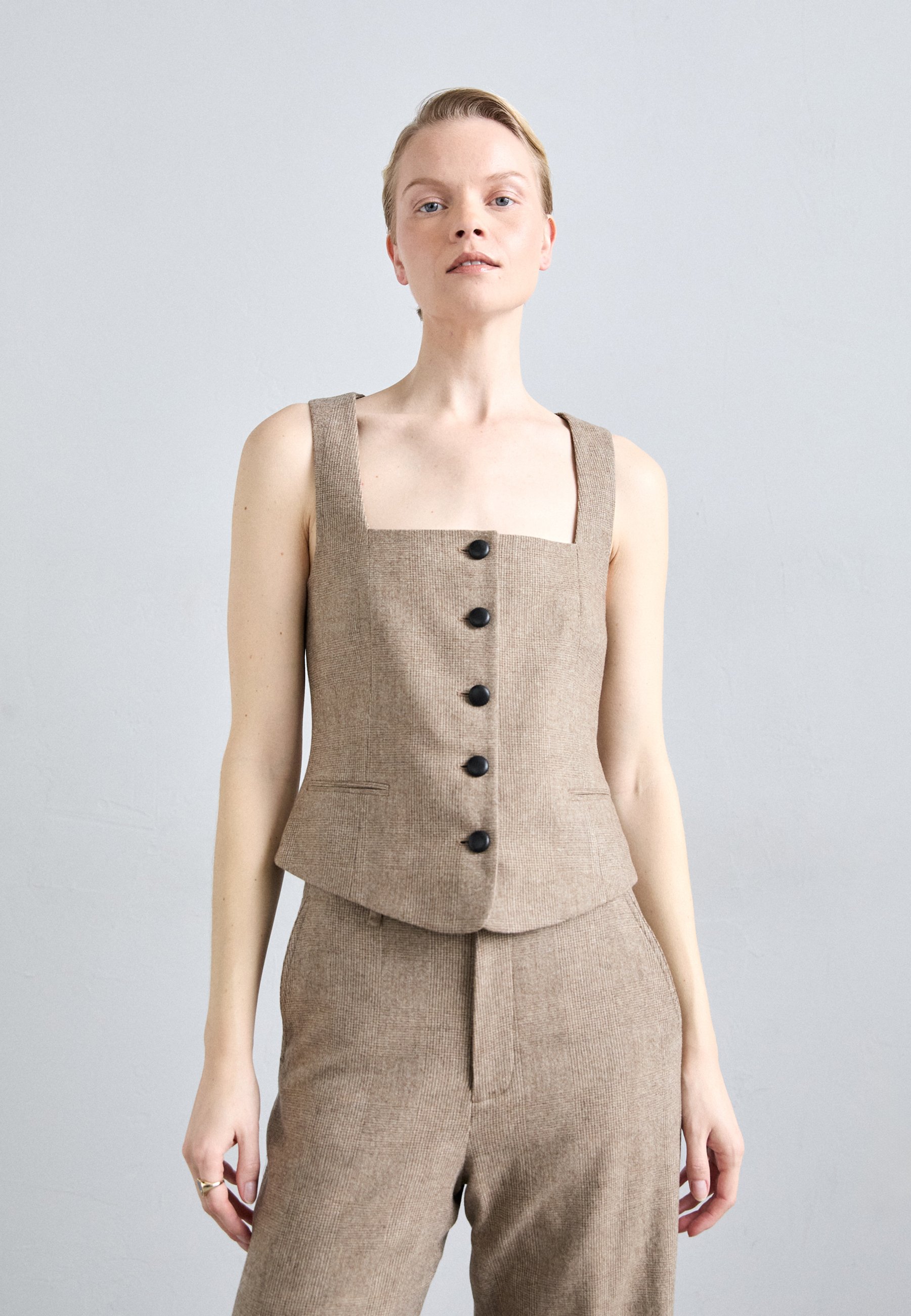 売れ筋商品|||ラグアンドボーン シャツ レディース トップス MARIANA VEST - Top - camel Mariana Plaid Vest | rag & bone