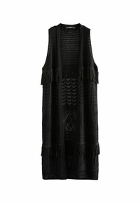 Next LONGLINE FRINGE - Kardigán - black