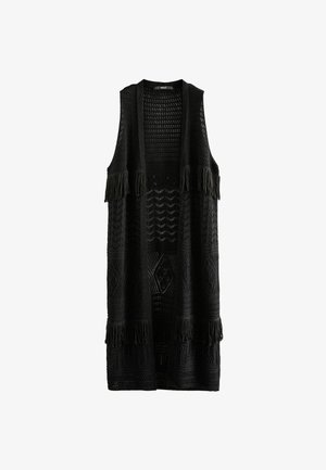 Next LONGLINE FRINGE - Kardiganas - black