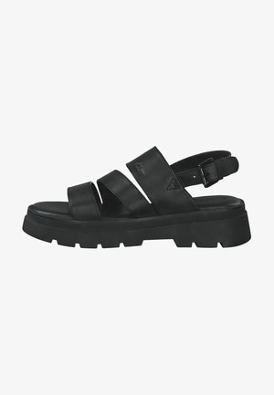 s.Oliver, Sandalen met plateauzool - black
