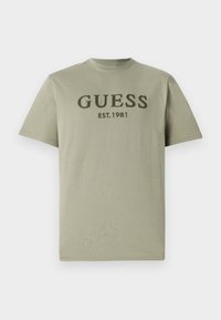 BOX LOGO TEE - Print T-shirt - mossy green