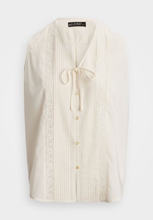 Lauren Ralph Lauren COTTON VOILE SHIRT - Skjortebluse - mascarpone cream