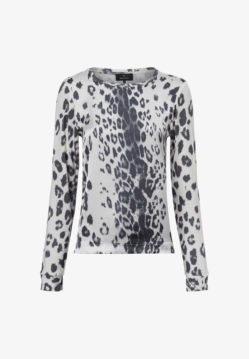 Monari Blouse - anthrazit weiß