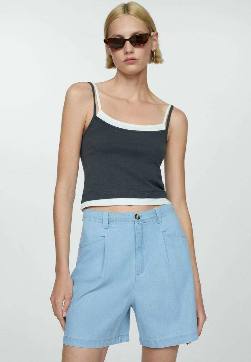 Mango Denim shorts - light blue