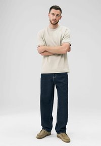 Next T-SHIRT. - T-shirt basic - putty contrast stitch