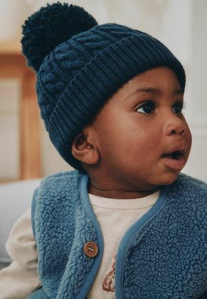 Next, KNITTED CABLE POM BABY HAT - Mütze - navy blue