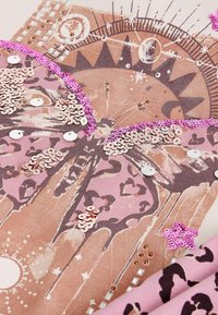 Next SET - Leggings - Byxor - ecru pink sequin