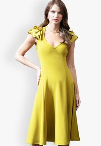 HotSquash FRILL SLEEVE A-LINE - Vapaa-ajan mekko - lime