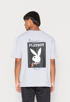 PLAYBOY SIGNATURE UNISEX - Print T-shirt - grey