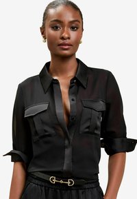 Lipsy REGULAR FIT - POCKET - Gombos blúz - black