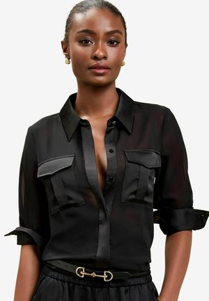 Lipsy REGULAR FIT - POCKET - Blúzka so zapínaním na gombíky - black
