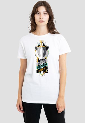Cotton Soul, HARRY POTTER HUFFLEPUFF TRAITS - Print T-shirt - white