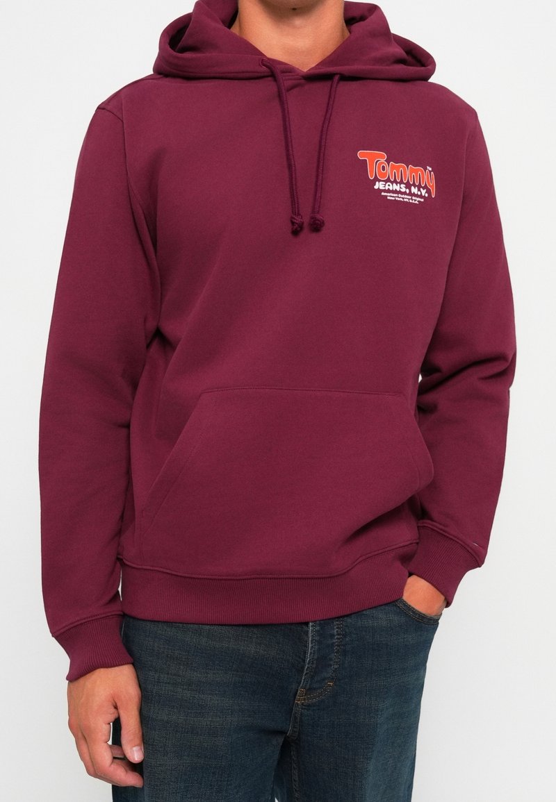 Tommy Jeans Sweat à capuche - bordeaux