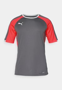 INDIVIDUALLIGA - Športne majice - shadow gray/white/glowing red