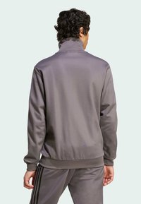 adidas Originals Majica s kapuljačom i patentnim zatvaračem - grey strata   black