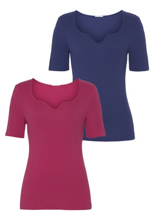 2 PACK - T-shirts basic - pink/blau