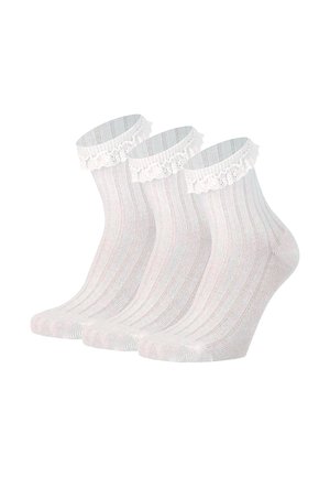 Yuhu, SOCKEN MIT RÜSCHEN - 3ER PACK        - Socken - weiß
