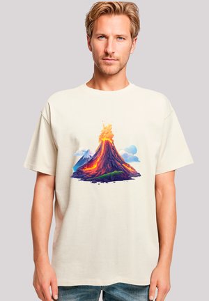 VULKANAUSBRUCH - T-Shirt print - sand