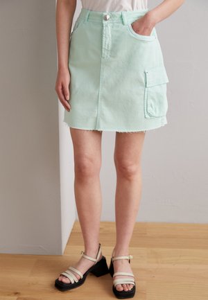 Mos Mosh EVE POCKET SKIRT - Teksaseelik - brook green