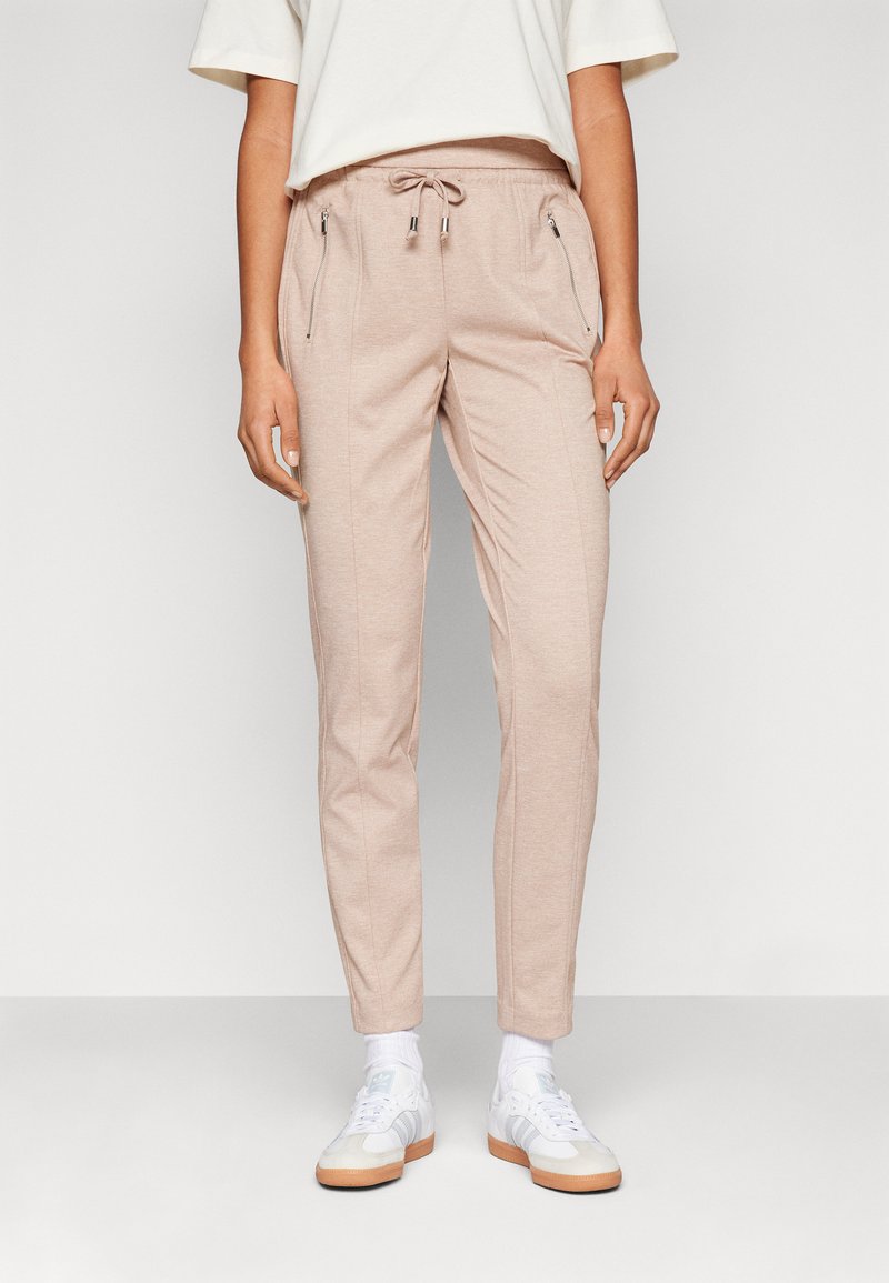 Vero Moda - VMMELANIE TAPERED ZIP PANT - Träningsbyxor - silver mink, Förstora