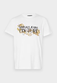 Print T-shirt - white/gold
