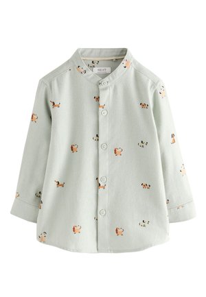 Next, REGULAR FIT LONG SLEEVE GRANDAD COLLAR ALL OVER PRINT CHARACTER - Shirt - mint green dog