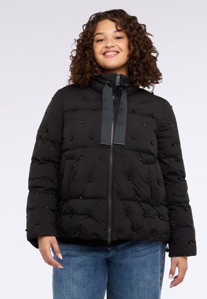 CON APPLICAZIONI DI PERLE ALL OVER - Winterjas - nero