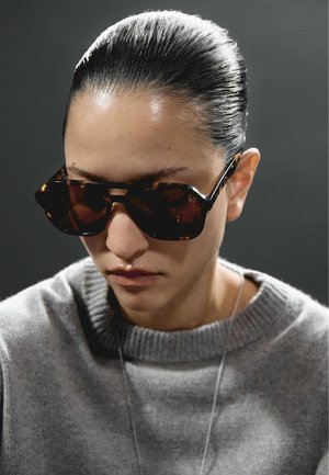 Massimo Dutti, TORTOISESHELL-EFFECT AVIATOR - Occhiali da sole - dark brown