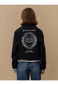 Les Deux YALE VARSITY JACKET UNISEX - Μπουφάν τύπου bomber - black