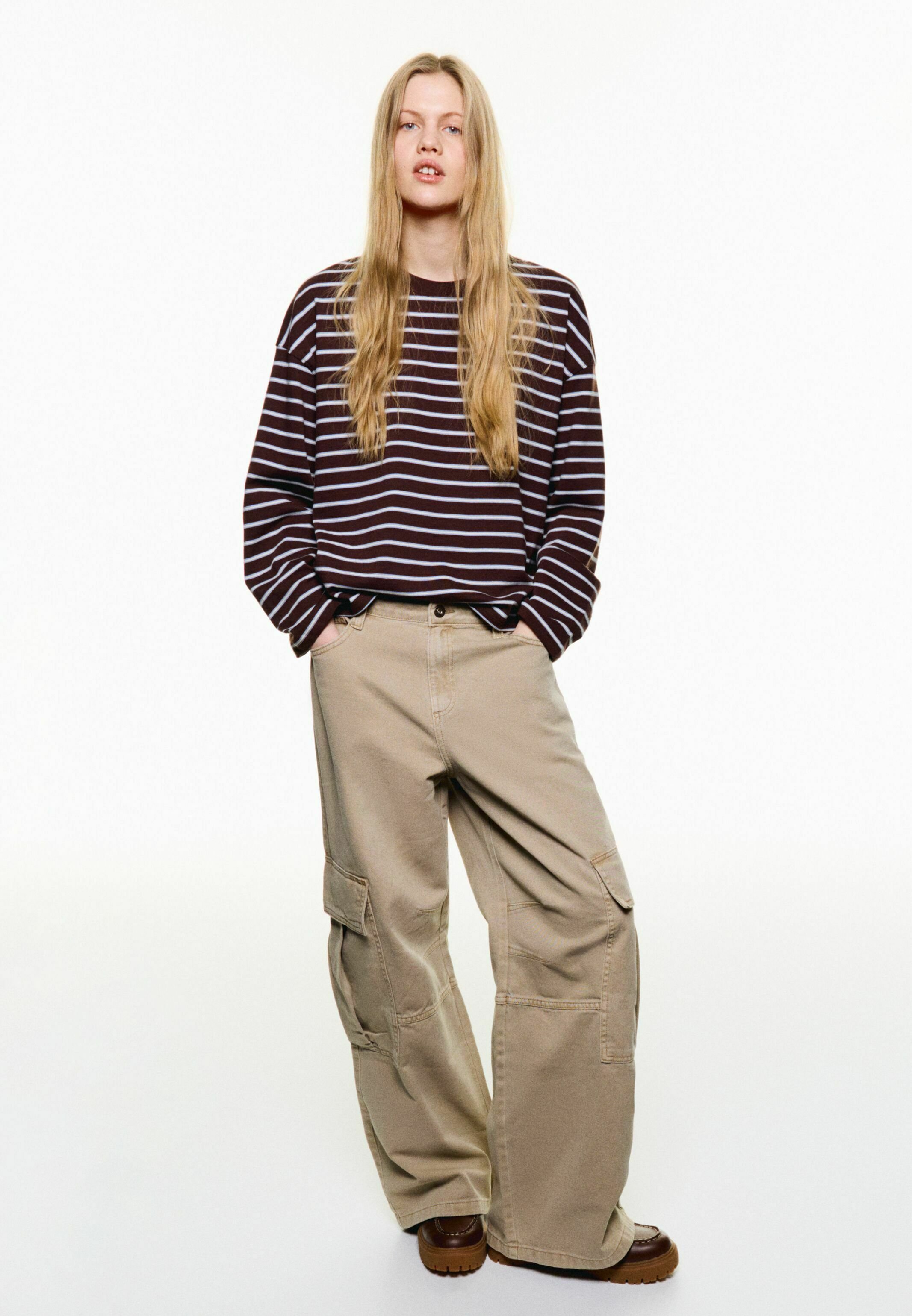 Bershka UTILITY - Pantaloni cargo - taupe/grigio talpa - Zalando