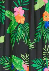 Yours Clothing TROPICAL PRINT A-LINE TANKINI - Bikiniöverdel - black