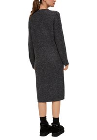 QS Gebreide jurk - dunkelgrau