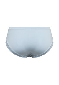 Lysblå bomuldsunderbukser med en glat tekstur og et sømløst design. Har en trekantet syning detalje på midten af ryggen.