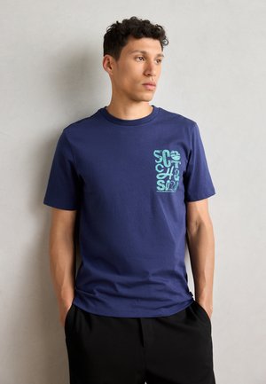 REGULAR FIT LEFT CHEST LOGO - T-shirt imprimé - peacoat