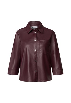 Street One, 3/4-SLEEVE SHIRT IN A LEATHER LOOK - Chemisier - rustic rouge