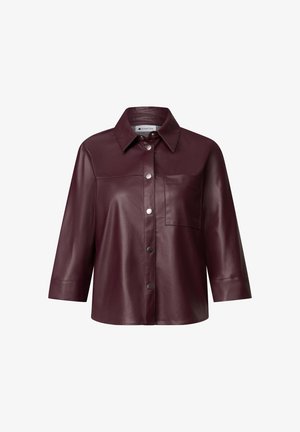 Street One, 3/4-SLEEVE SHIRT IN A LEATHER LOOK - Chemisier - rustic rouge