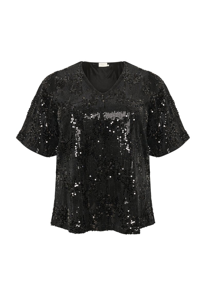Kaffe Curve Blouse gemêleerd zwart