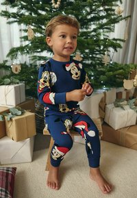 Next REGULAR FIT - SINGLE LONG SLEEVES SET - Nachtwäsche Set - navy mickey and friends