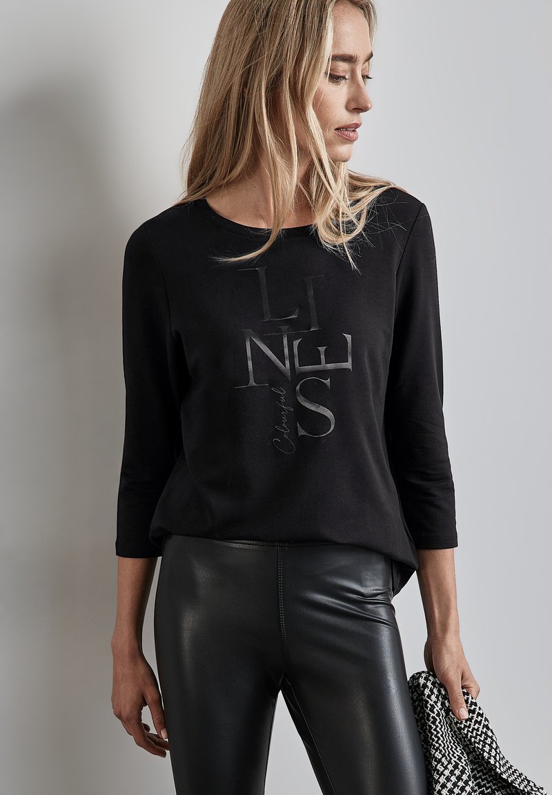 Street One Langarmshirt - schwarz