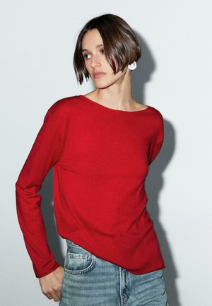 BOAT NECK  - Strickpullover - red